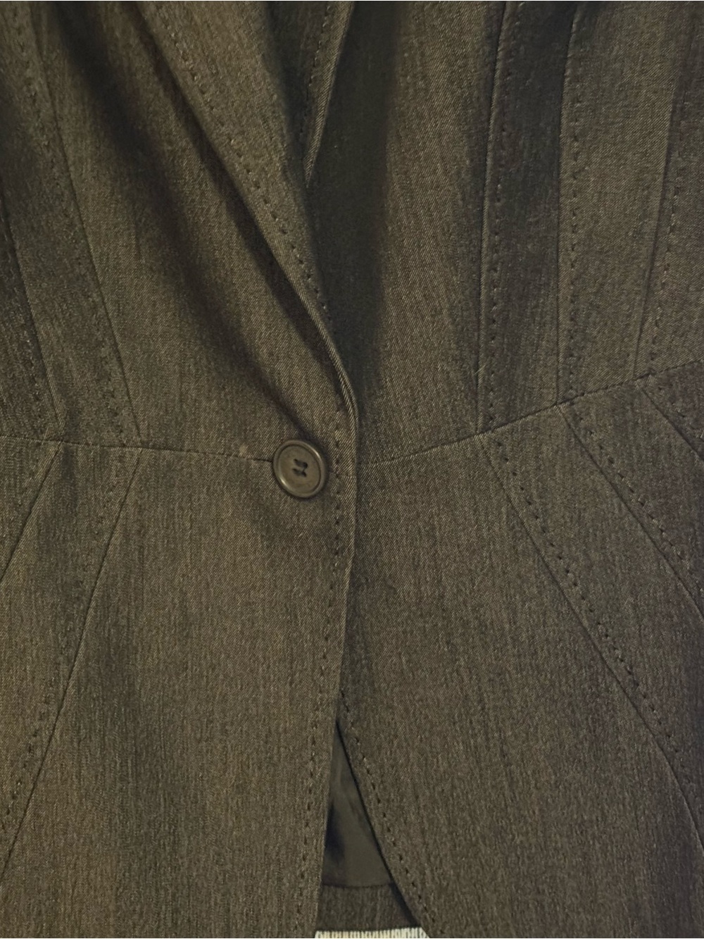 Calvin Klein Charcoal Gray Single-Button Tailored Suit